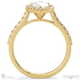 pear natural diamond halo cathedral natural diamond engagement ring yellow gold with pavé side natural diamonds with 9k yellow gold metal and pear shape diamond