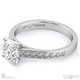 round natural diamond 4-claw engagement ring platinum with channel-set princess cut natural diamonds with platinum metal and round shape diamond