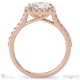 unique halo twist claws natural diamond engagement ring rose golds with 18k rose gold metal and princess shape diamond