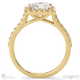 unique halo twist claws natural diamond engagement ring yellow golds with 18k yellow gold metal and princess shape diamond