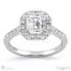 wholesale radiant halo lab grown diamond engagement ring white gold with 18k white gold metal and radiant shape diamond