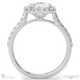 wholesale radiant halo lab grown diamond engagement ring white gold with 18k white gold metal and radiant shape diamond