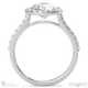 flawless floating lab grown diamond encrusted halo engagement ring white gold with 9k white gold metal and round shape diamond