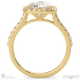 unique cushion cut natural diamond halo engagement ring yellow gold with 18k yellow gold metal and cushion shape diamond