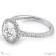 round natural diamond halo cathedral natural diamond engagement ring white gold with pavé side natural diamonds with 9k white gold metal and round shape diamond