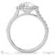 round natural diamond halo cathedral natural diamond engagement ring white gold with pavé side natural diamonds with 9k white gold metal and round shape diamond