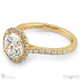 round cut lab grown diamond halo engagement ring yellow gold with 9k yellow gold metal and round shape diamond