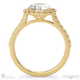 round cut lab grown diamond halo engagement ring yellow gold with 9k yellow gold metal and round shape diamond