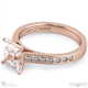 princess cut lab grown diamond 4-claw setting channel princess diamonds with 18k rose gold metal and princess shape diamond