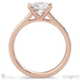 princess cut lab grown diamond 4-claw setting channel princess diamonds with 18k rose gold metal and princess shape diamond