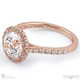 twist round halo natural diamond engagement ring rose gold side natural diamonds with 18k rose gold metal and round shape diamond