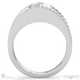 pave’ split band lab grown diamond engagement ring white gold with 18k white gold metal and round shape diamond