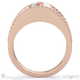 pave’ split band lab grown diamond engagement ring rose gold with 18k rose gold metal and round shape diamond