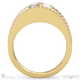 pave’ split band lab grown diamond engagement ring yellow gold with 18k yellow gold metal and round shape diamond