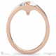 pave natural diamond split band engagement ring rose gold with 9k rose gold metal and round shape diamond