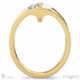 pave lab grown diamond split band engagement ring yellow gold with 18k yellow gold metal and round shape diamond
