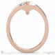 split band lab grown diamond engagement ring rose gold with 18k rose gold metal and round shape diamond