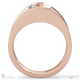 split band natural diamond engagement ring rose gold with 18k rose gold metal and round shape diamond