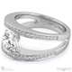 split band natural diamond engagement ring white gold with 9k white gold metal and round shape diamond