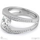 split band natural diamond engagement ring white gold with 18k white gold metal and round shape diamond