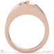 round solitaire split band lab grown diamond engagement ring rose gold with 18k rose gold metal and round shape diamond