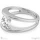 round solitaire split band lab grown diamond engagement ring platinum with platinum metal and round shape diamond