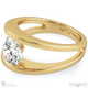 round solitaire split band lab grown diamond engagement ring yellow gold with 18k yellow gold metal and round shape diamond