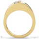 round solitaire split band lab grown diamond engagement ring yellow gold with 18k yellow gold metal and round shape diamond