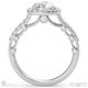 round ornate split pave band natural diamond engagement ring white gold with 9k white gold metal and round shape diamond