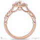 round ornate split pave band lab grown diamond engagement ring rose gold with 18k rose gold metal and round shape diamond