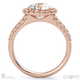 round halo pave split band gold natural diamond engagement ring rose gold with 9k rose gold metal and round shape diamond