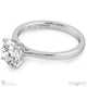 four-claw leaf shape lab grown diamond engagement ring white gold with 9k white gold metal and round shape diamond