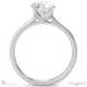 four-claw leaf shape lab grown diamond engagement ring white gold with 9k white gold metal and round shape diamond