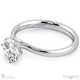 four claw twist natural diamond solitaire engagement ring white gold with 9k white gold metal and round shape diamond