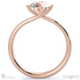 four claw twist lab grown diamond solitaire engagement ring rose gold with 9k rose gold metal and round shape diamond