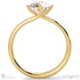 four claw twist lab grown diamond solitaire engagement ring yellow gold with 9k yellow gold metal and round shape diamond