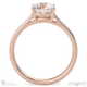 4 claw solitaire lab grown diamond engagement ring rose gold with 9k rose gold metal and cushion shape diamond