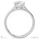 4 claw solitaire natural diamond engagement ring white gold with 9k white gold metal and cushion shape diamond