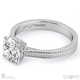 detailed engraved natural diamond engagement ring platinum with platinum metal and round shape diamond
