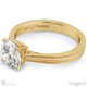 detailed engraved natural diamond engagement ring yellow gold with 18k yellow gold metal and round shape diamond