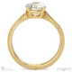 detailed engraved natural diamond engagement ring yellow gold with 18k yellow gold metal and round shape diamond