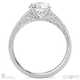 Engraved Plant Motifs Lab Grown Diamond Engagement Ring White Golds