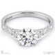 Engraved Plant Motifs Lab Grown Diamond Engagement Ring White Golds