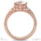 antique filigree solitaire natural diamond engagement ring rose gold with 9k rose gold metal and round shape diamond