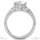 Antique Filigree Solitaire Lab Grown Diamond Engagement Ring White Gold