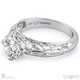 Antique Filigree Solitaire Lab Grown Diamond Engagement Ring White Gold