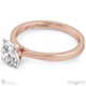 4 claw lab grown diamond engagement ring rose gold with 9k rose gold metal and round shape diamond