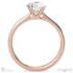 4 claw lab grown diamond engagement ring rose gold with 9k rose gold metal and round shape diamond