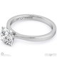 4 claw lab grown diamond engagement ring platinum with platinum metal and round shape diamond