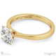 4 claw natural diamond engagement ring yellow gold with 18k yellow gold metal and round shape diamond